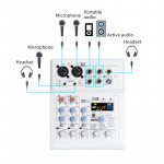 Bàn Mixer E4 Thu âm + Livestream + Bluetooth + 88 Hiệu ứng