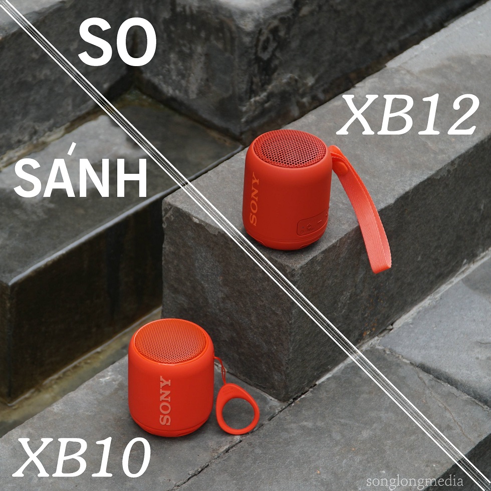 So sánh đánh giá chi tiết Loa di động Sony SRS-XB12 với SRS-XB10