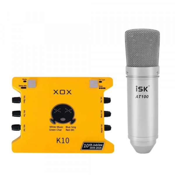 Combo hát Live XOX K10(10th) + Mic iSK AT100