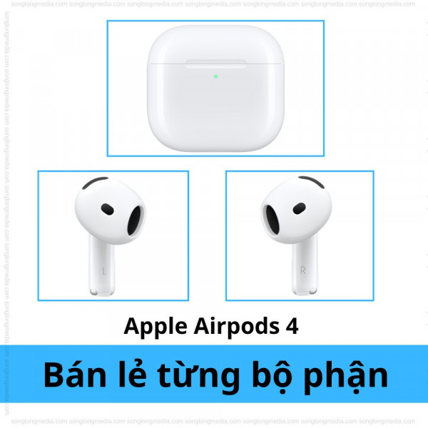 Lẻ 1 bên tai trái (L) + tai phải (R) + dock sạc Apple Airpods 4
