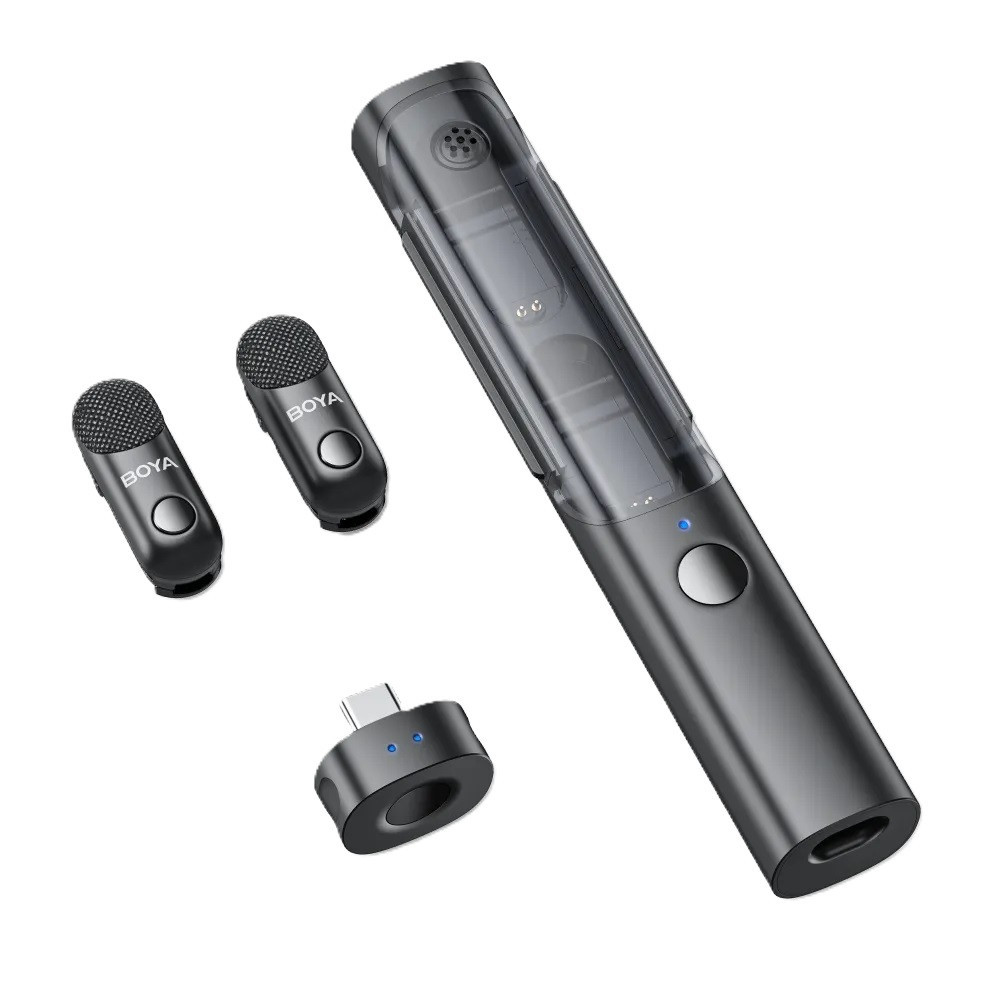 Micro không dây cài áo BOYA Magic-05 (Mic đôi | Adapter Type-C | Pin 6h | Noise Cancellation Gen3 - Ai)