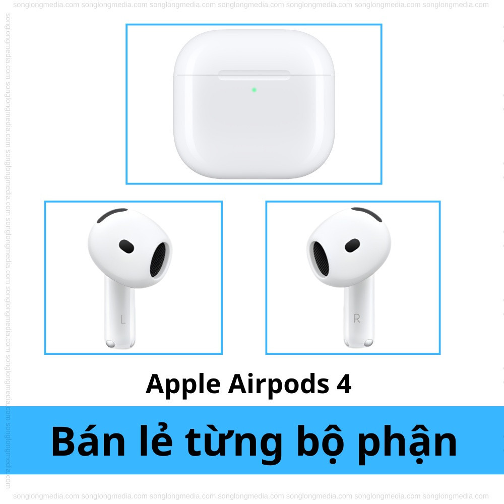 Lẻ 1 bên tai trái (L) + tai phải (R) + dock sạc Apple Airpods 4