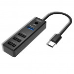 Earldom ET-HUB08 Ổ cắm Type-C (Hỗ Trợ 3 Cổng USB 2.0 và 1 cổng USB 3.0)