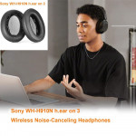Earpad cho tai nghe Sony WH-H910N (Chất liệu da PU | Tháo lắp kiểu khớp cài)