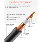 JSJ 606D/0.8m (1 đầu XLR ĐỰC ra 1 đầu RCA)-7