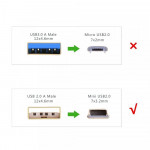 UGREEN US132 (10355) Dây cáp chuyển USB sang Mini USB đầu mạ vàng