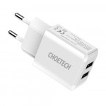 Củ sạc CHOETECH C0030EU (2 cổng sạc USB-A | Công suất 10W | Tương thích hầu hết các thiết bị)