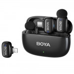 Micro cài áo Boya Mini-12 (2 Bộ thu Type-C + Lightning | Pin 6h | Mic đôi | Omnidirectional đa hướng)-2