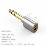 DDHiFi DJ65A(AL) - Adapter 3.5mm Cái sang 6.35mm Đực-4