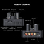 Fosi Audio GR70 (Headphone Amplifier | Khuyếch đại công suất bằng đèn điện tử | Cổng cắm tai nghe 6.3mm/3.5mm | 2 Chế độ Gain tuỳ chỉnh)-7
